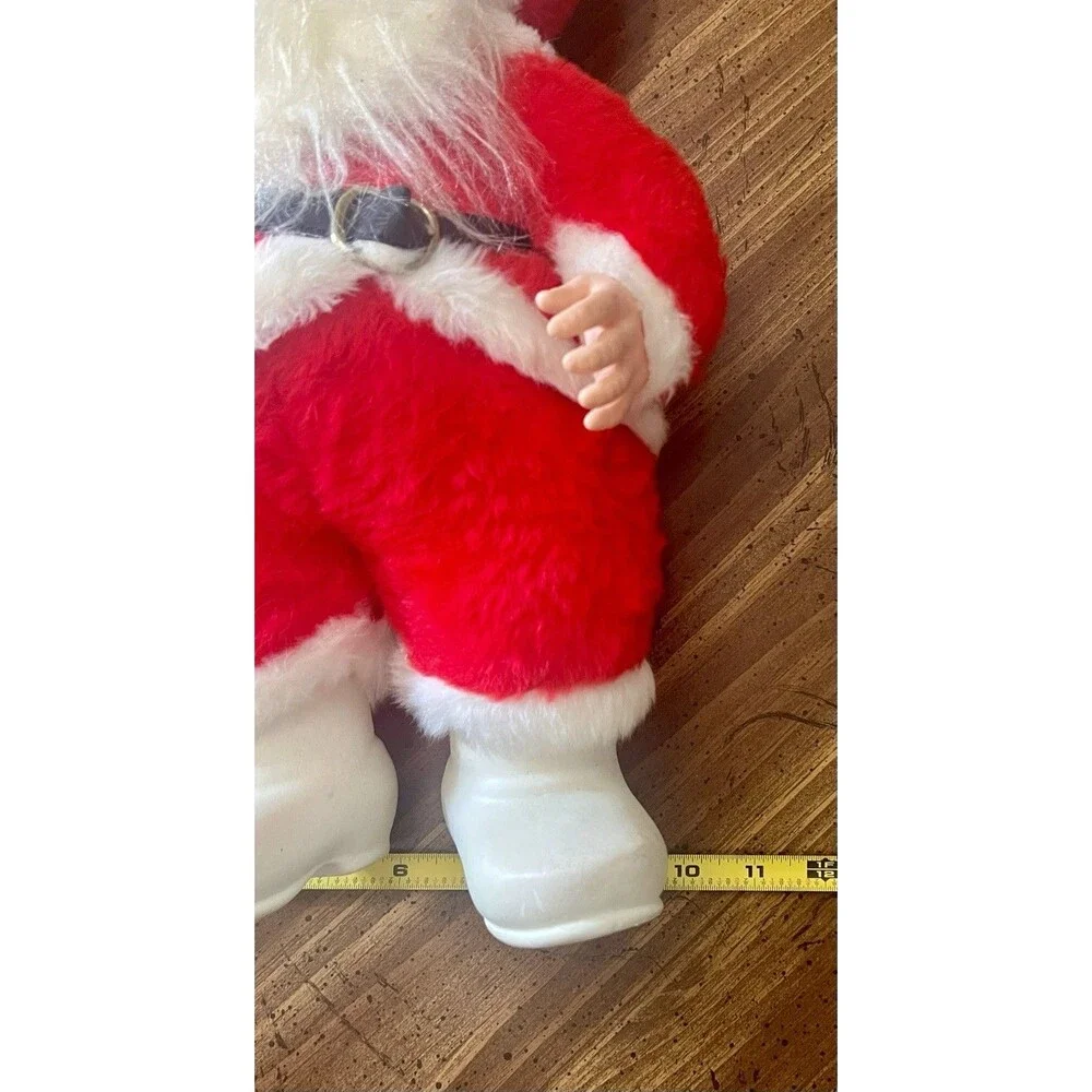 Vtg 1950s Rushton Company Coca-Cola Rubber Face Santa Claus With Coke Bottle 15”